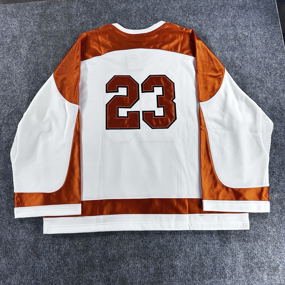 Jordan Mens Brooklyn Collegiate Hockey Jersey Size XL White Orange HV0109 133 - Picture 5 of 12